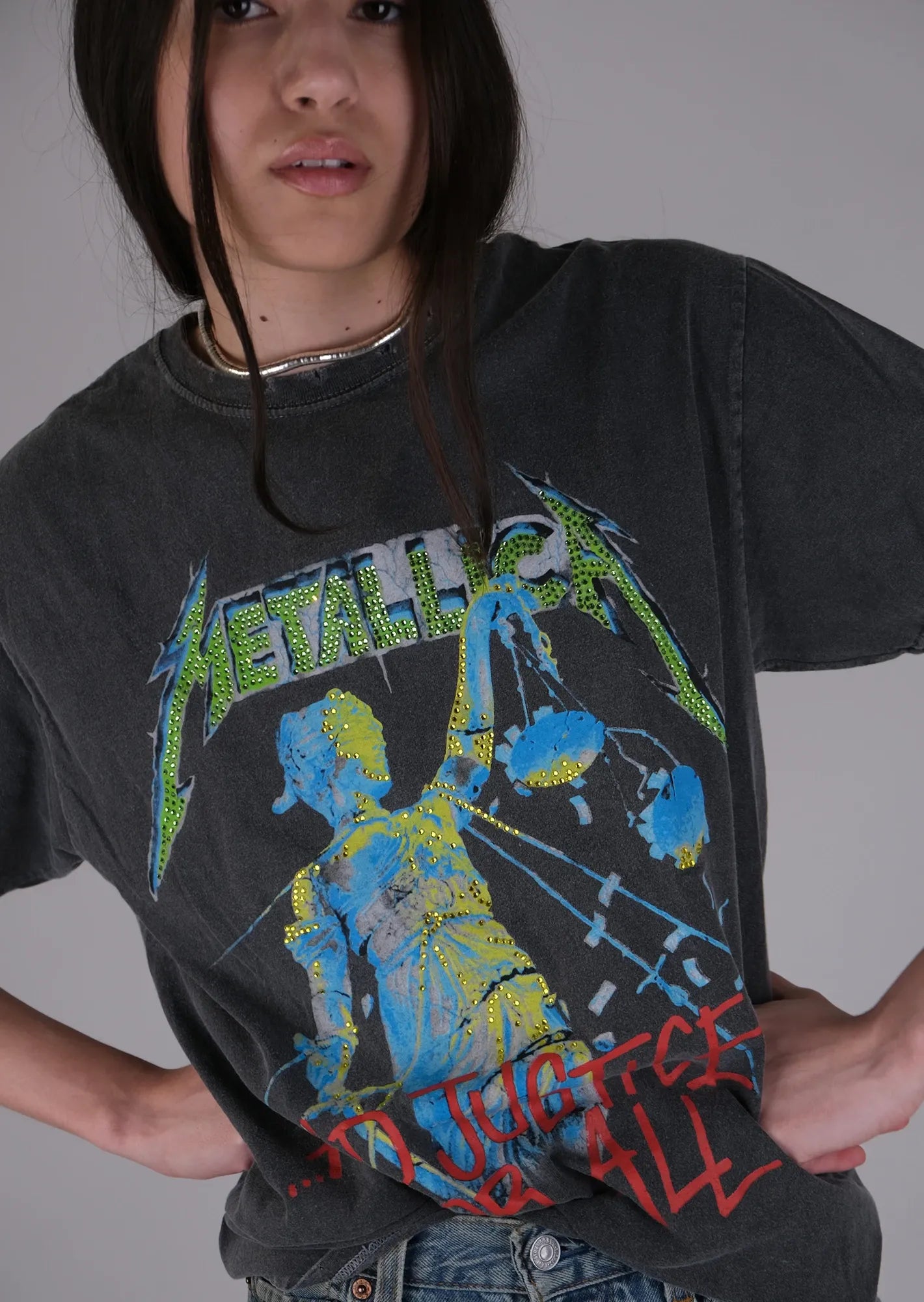 Vintage Metallica swarovski tshirt