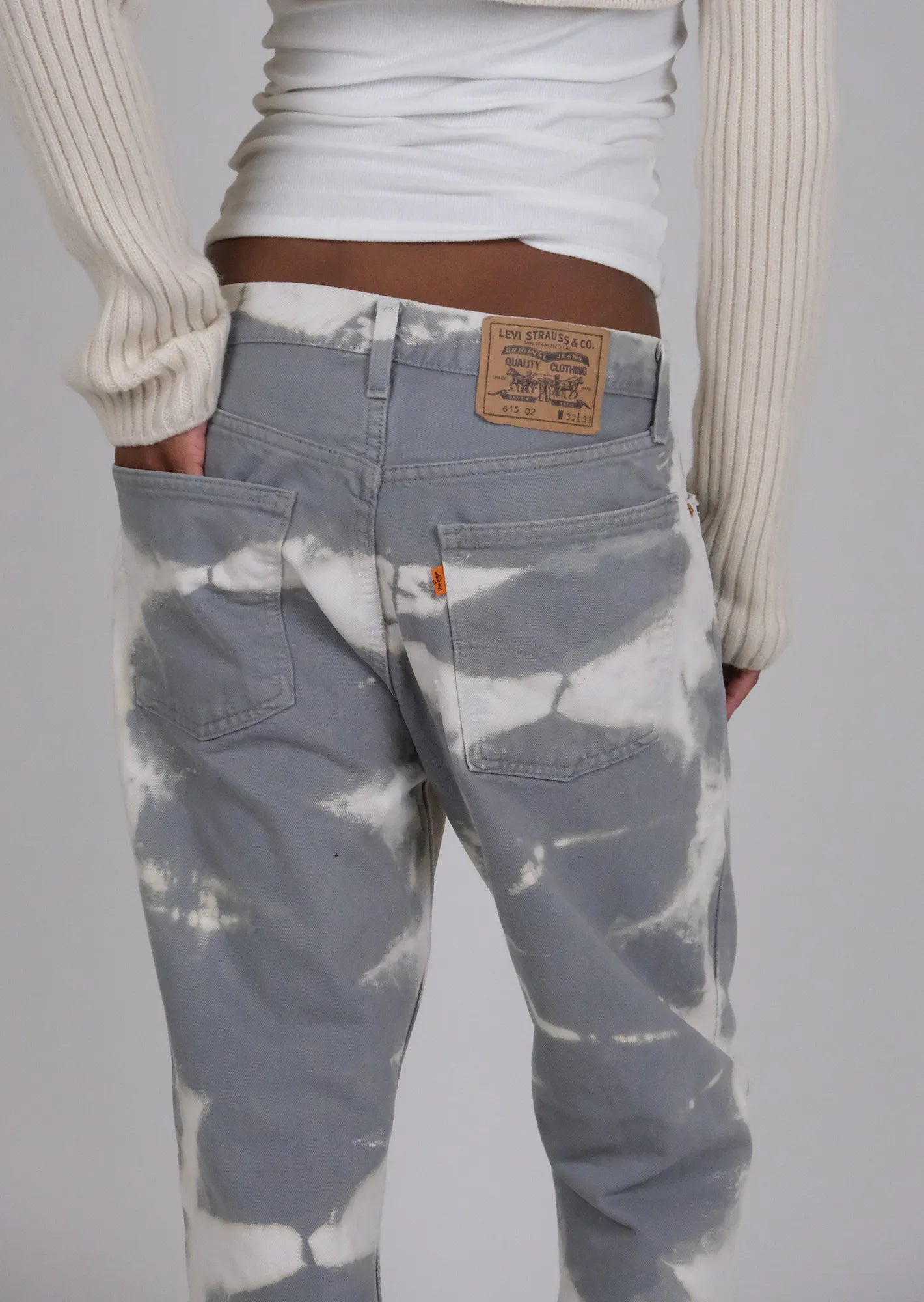 Redone tie dye tiger levis