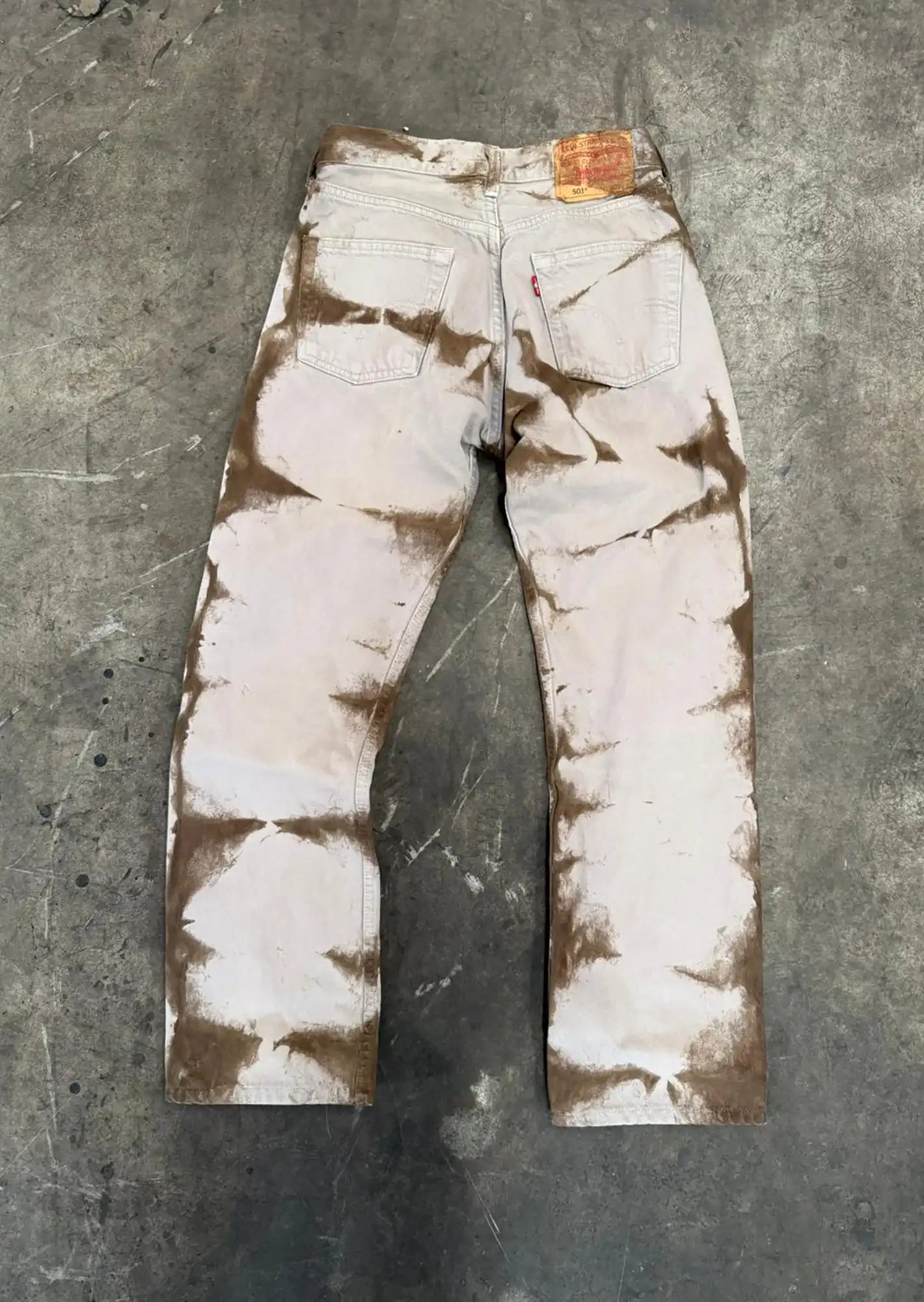 Redone tie dye tiger levis