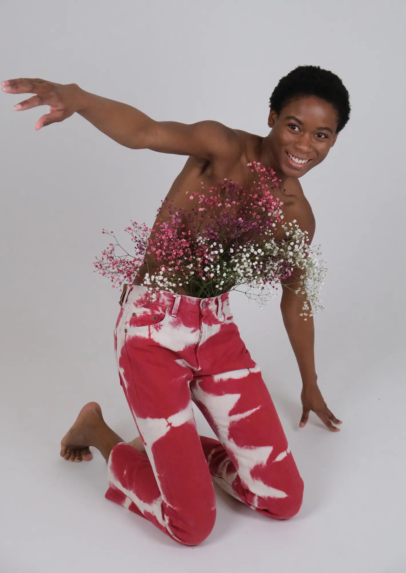 Redone tie dye tiger levis