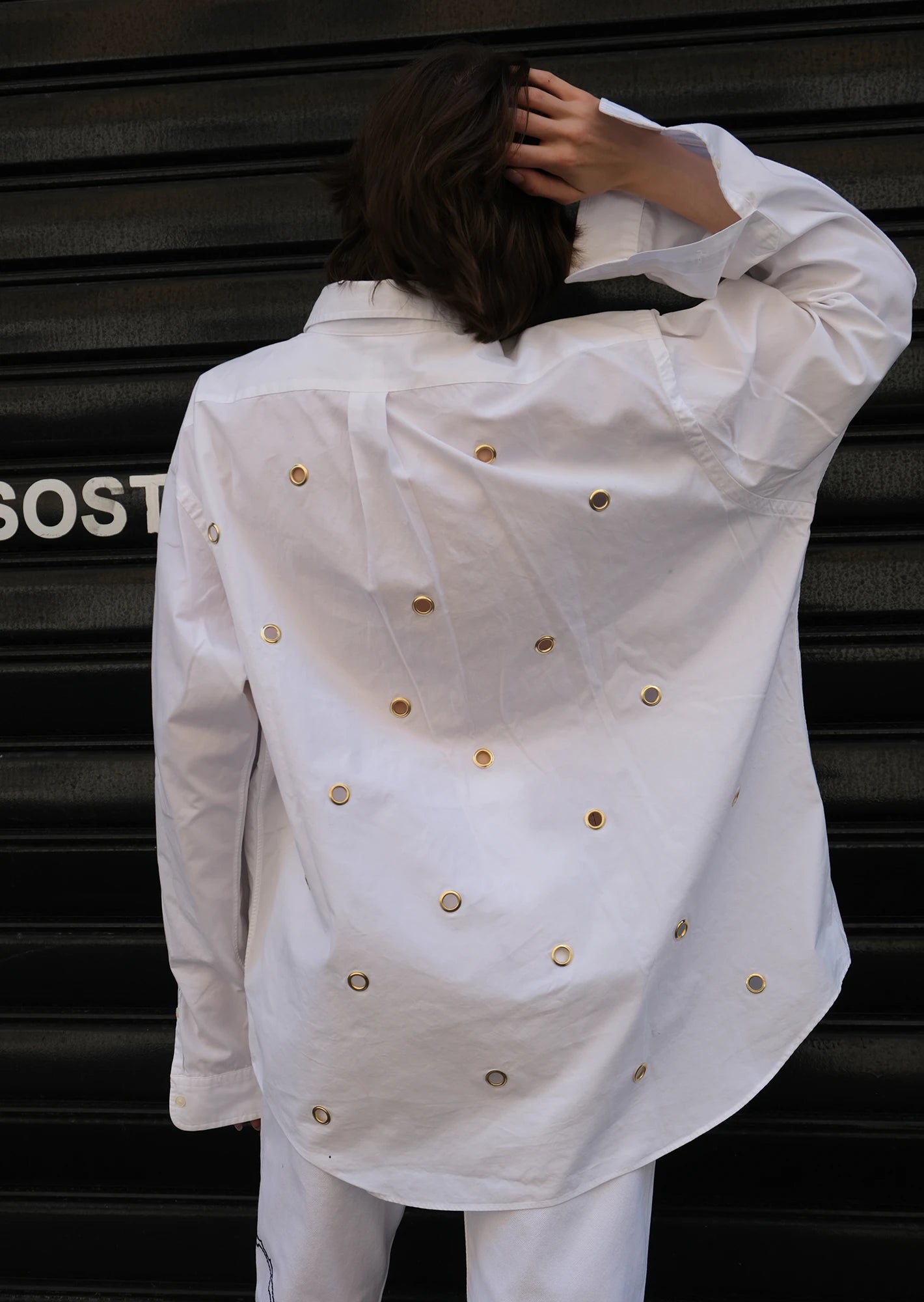 Eyelets white shirt
