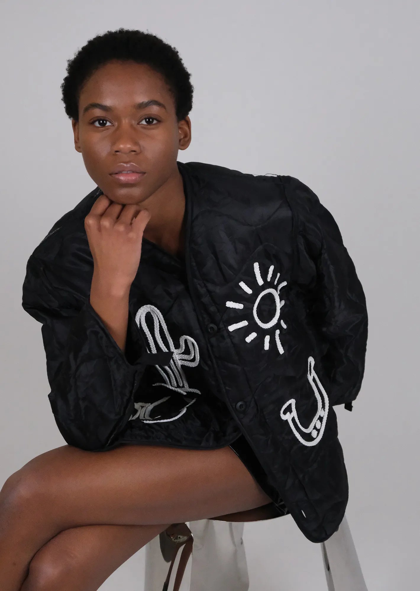 Embroided army jacket