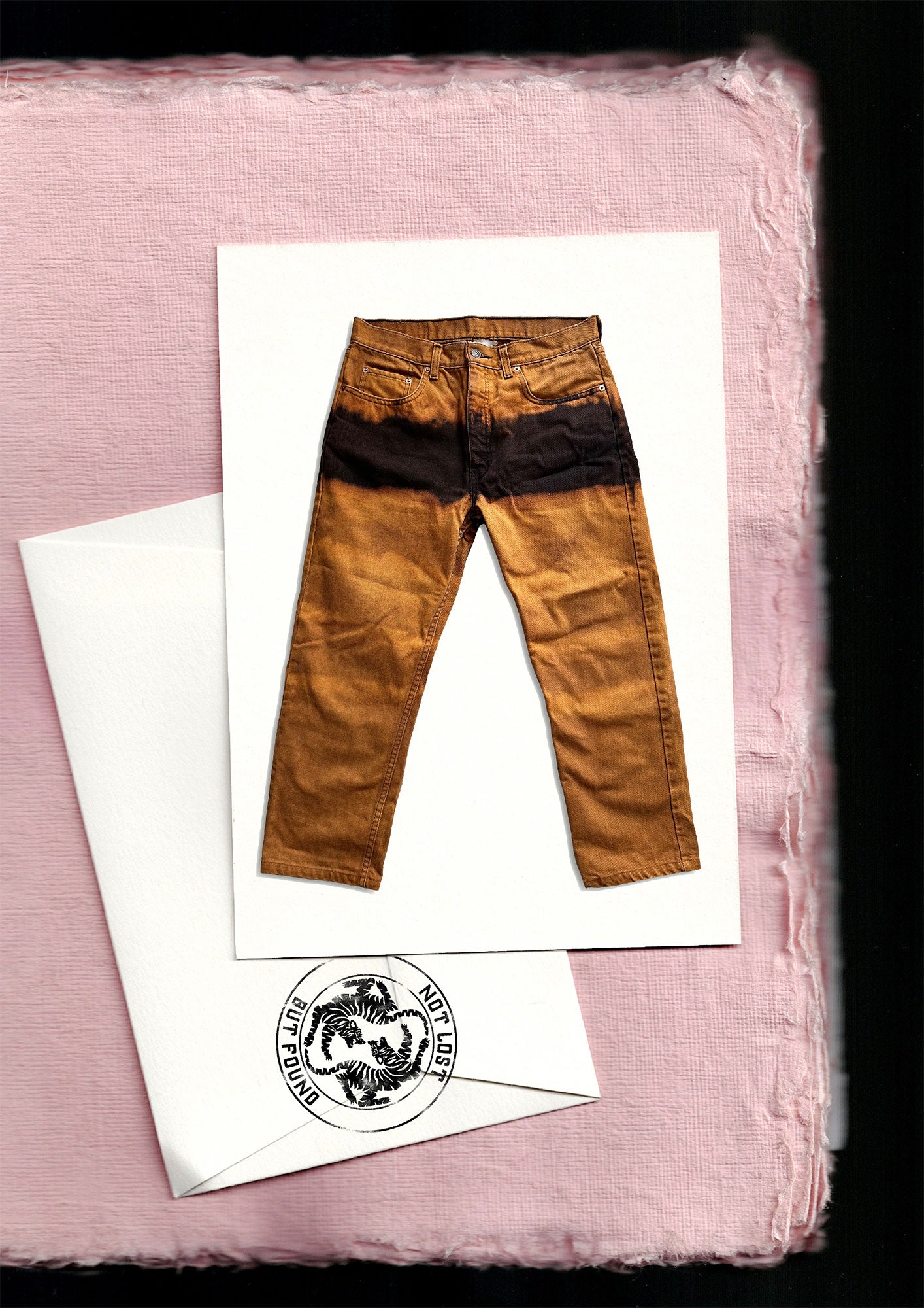 Redone brown tie dye levis