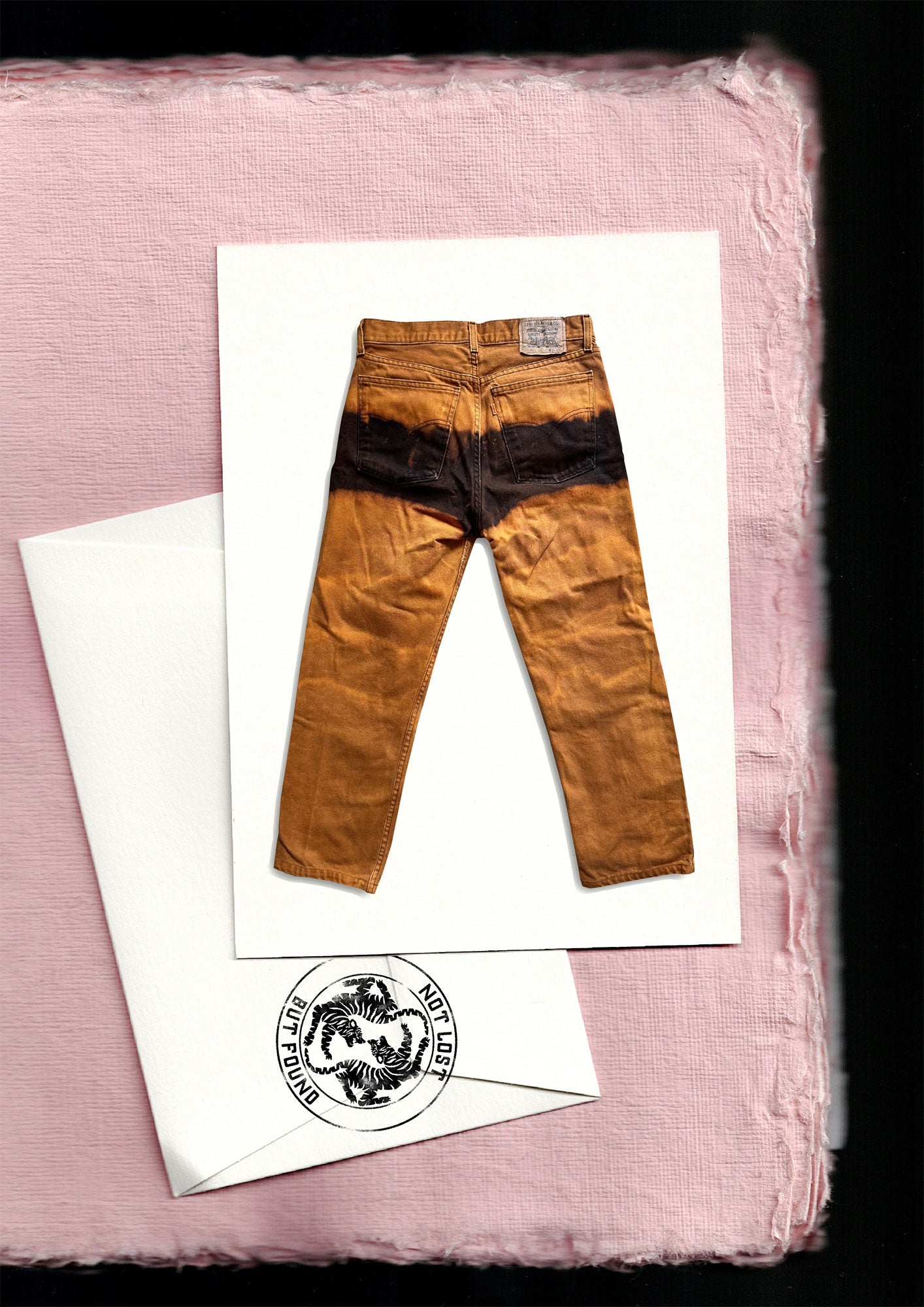 Redone brown tie dye levis