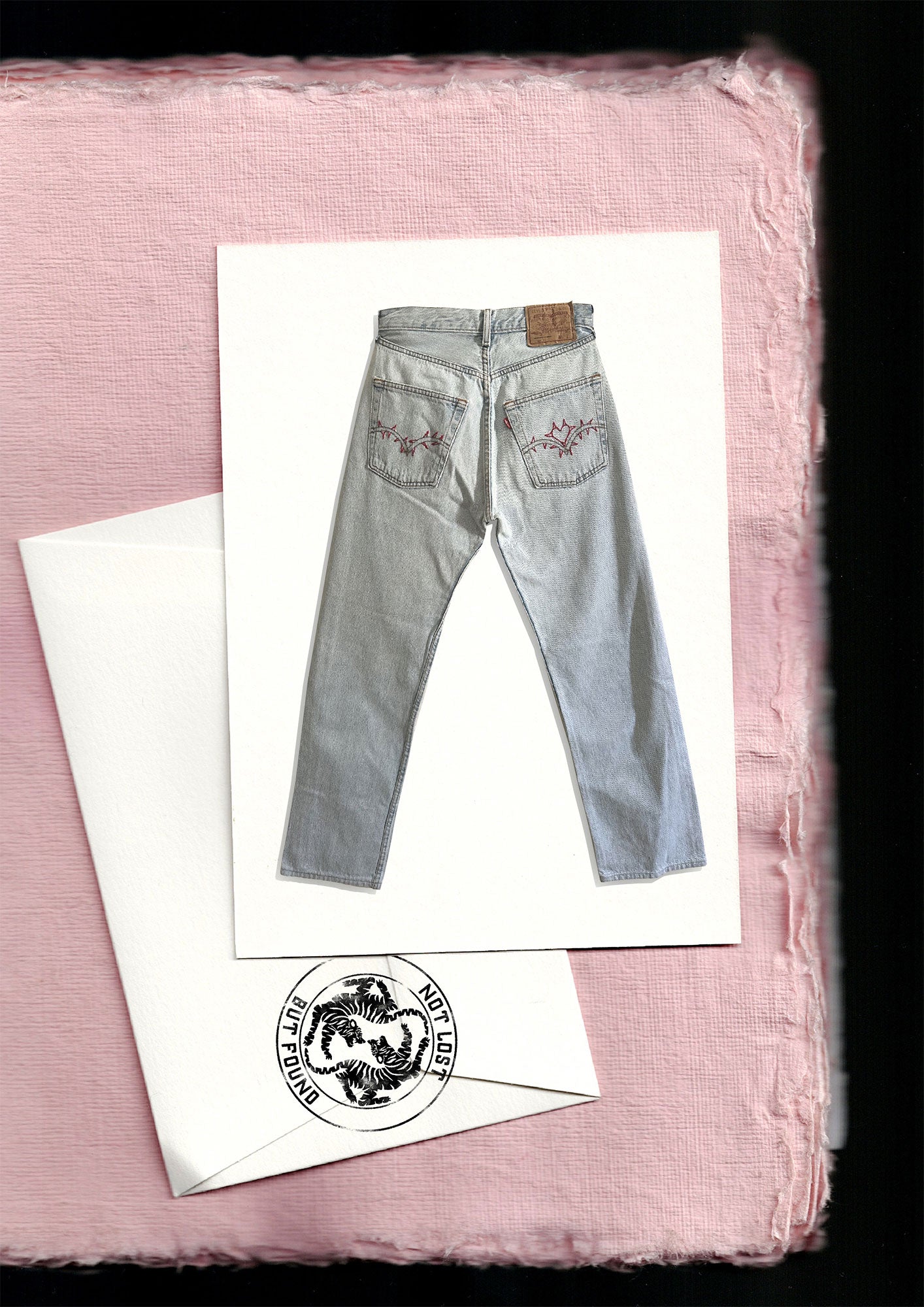 Redone embroidered levis