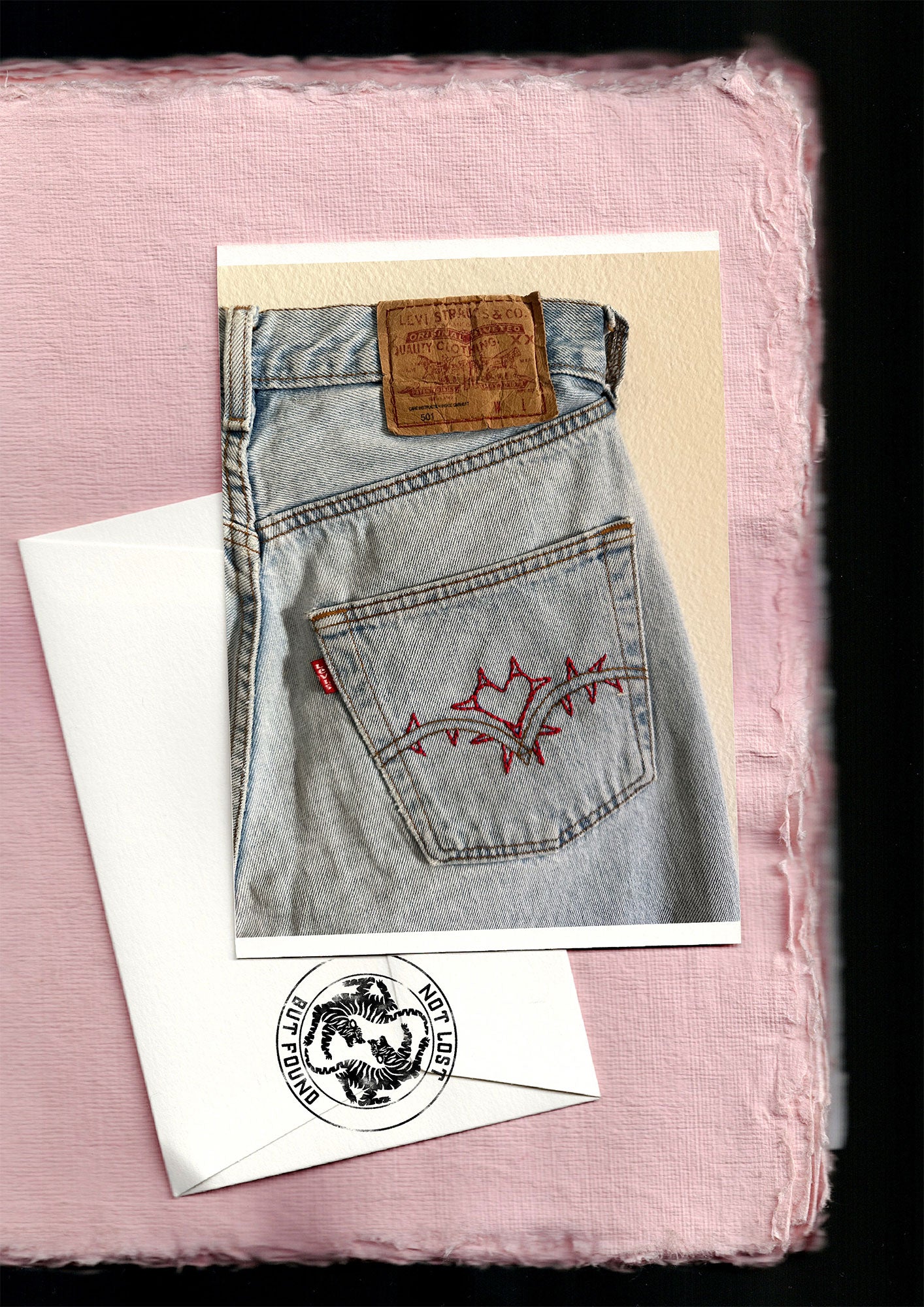 Redone embroidered levis