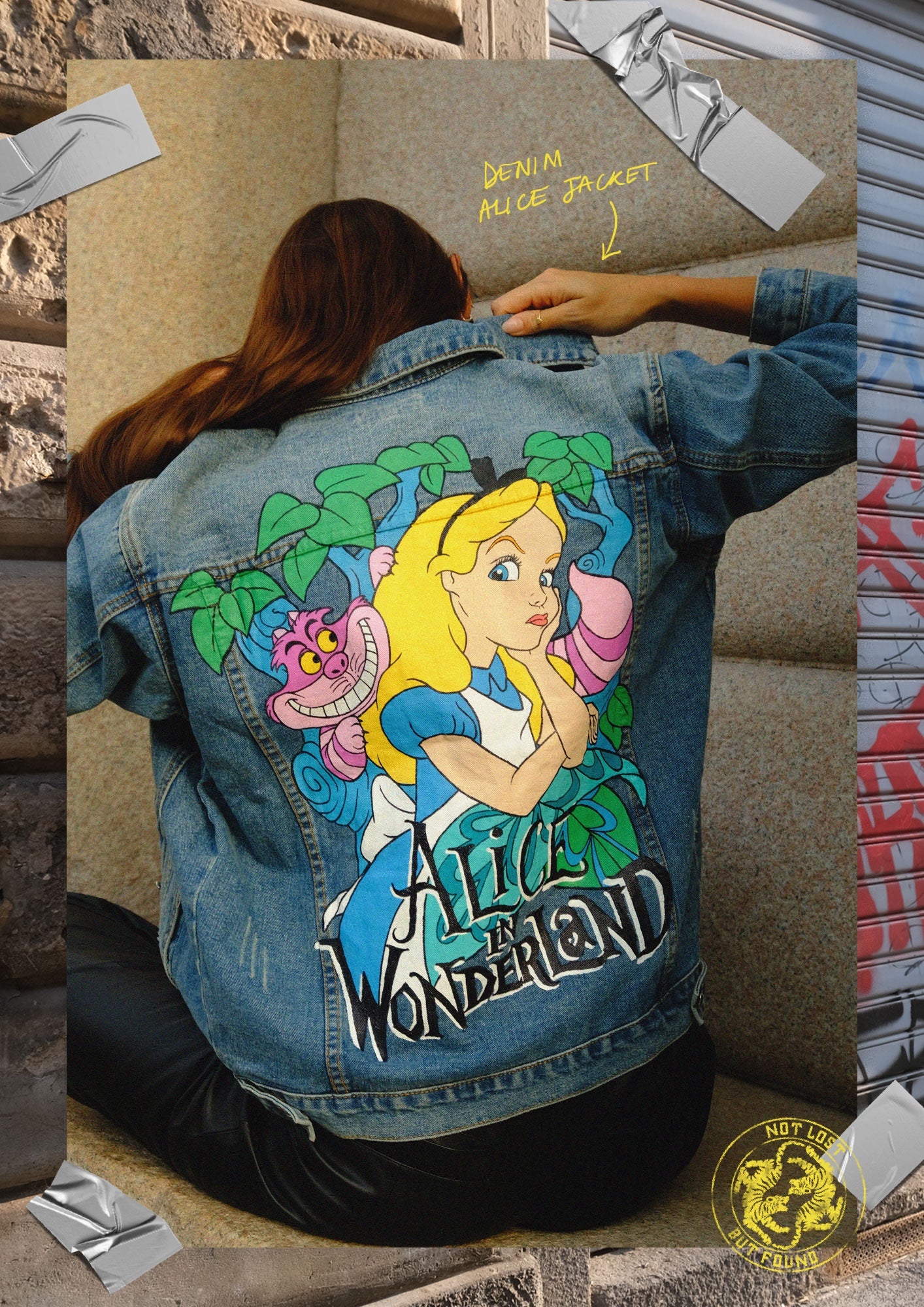 Hand Painted Alice In Wonderland Jacket