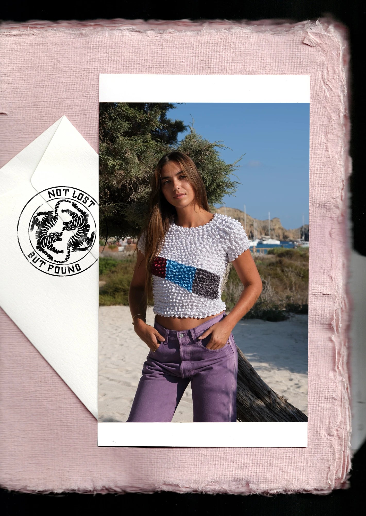 Popcorn white striped t-shirt