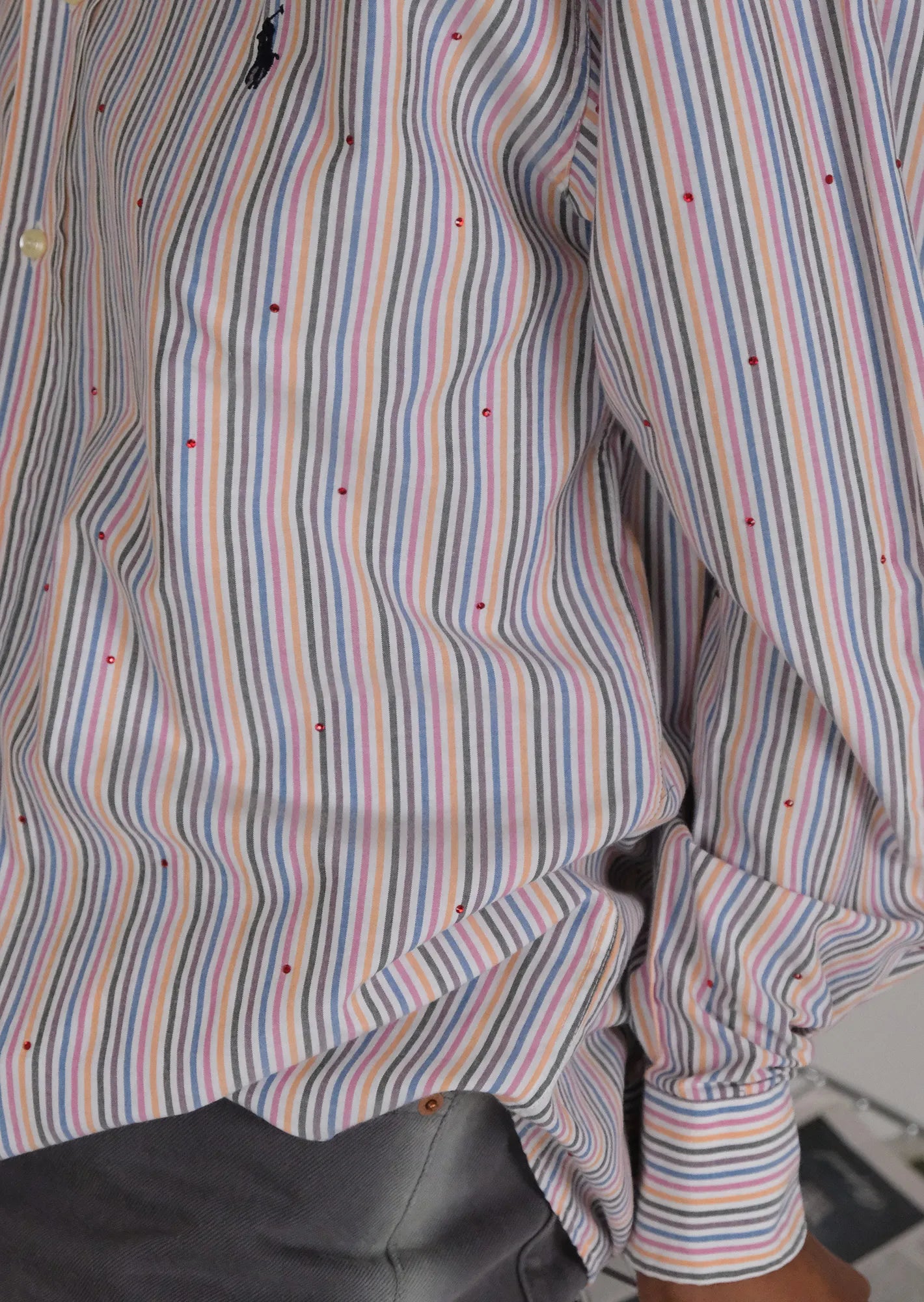 Swaroski multicolored striped shirt
