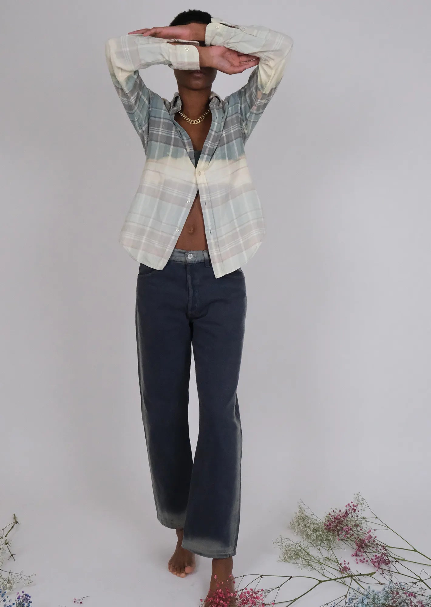 Tie dye distressed shirt