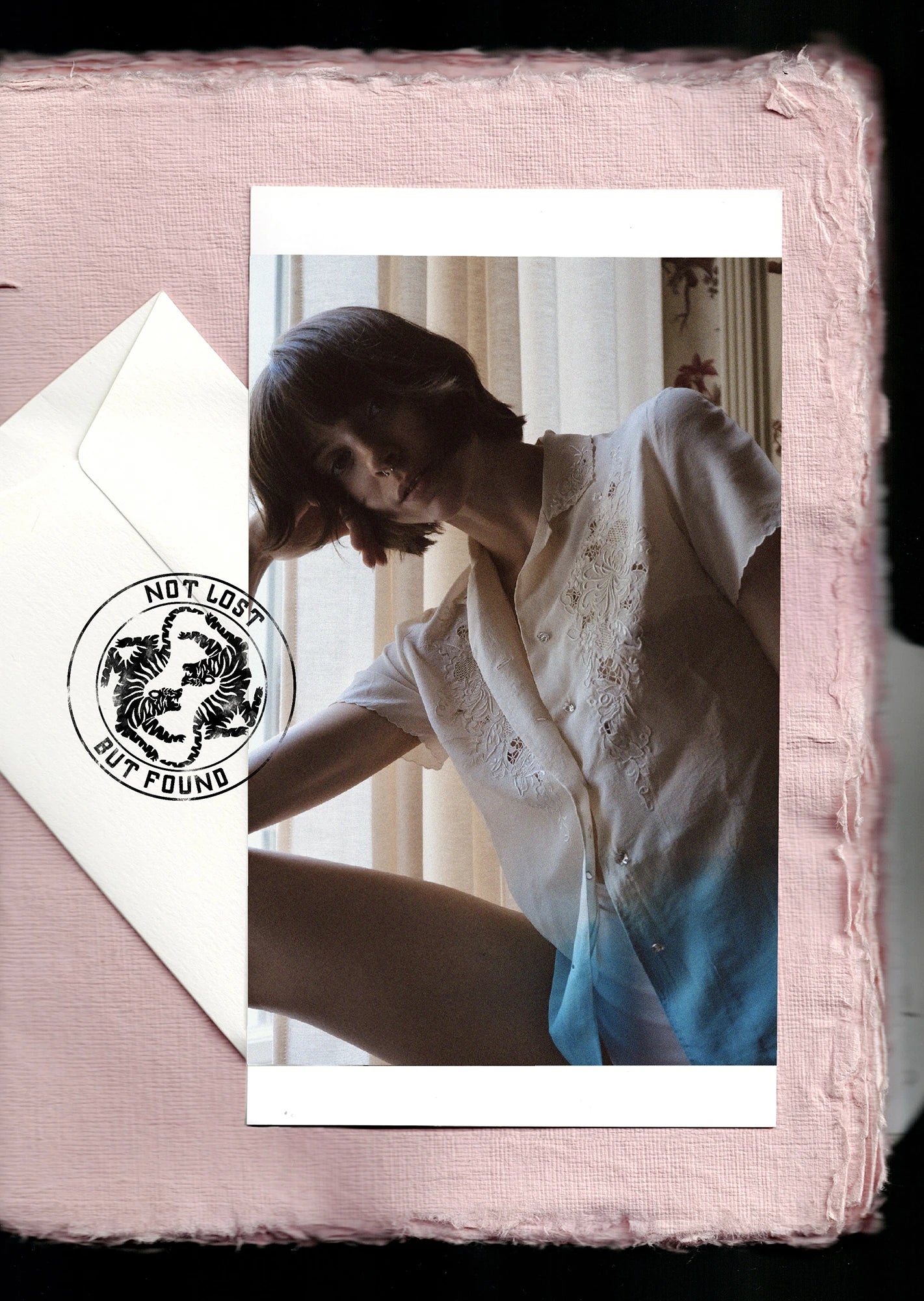 Tie dye embroidered blouse