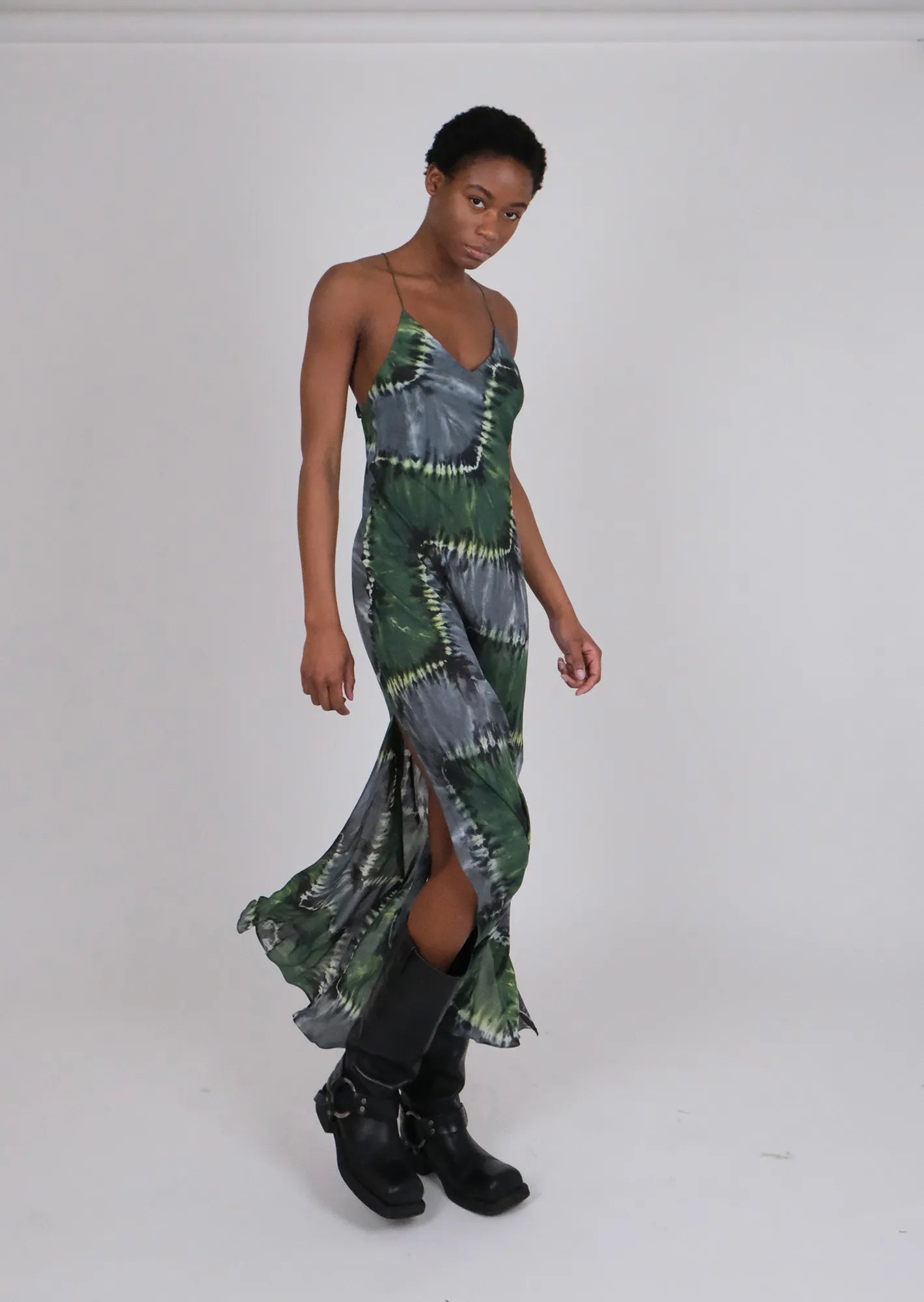 silk tie dye dress