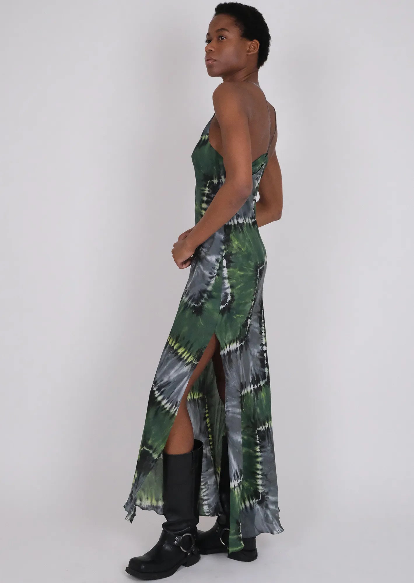 silk tie dye dress