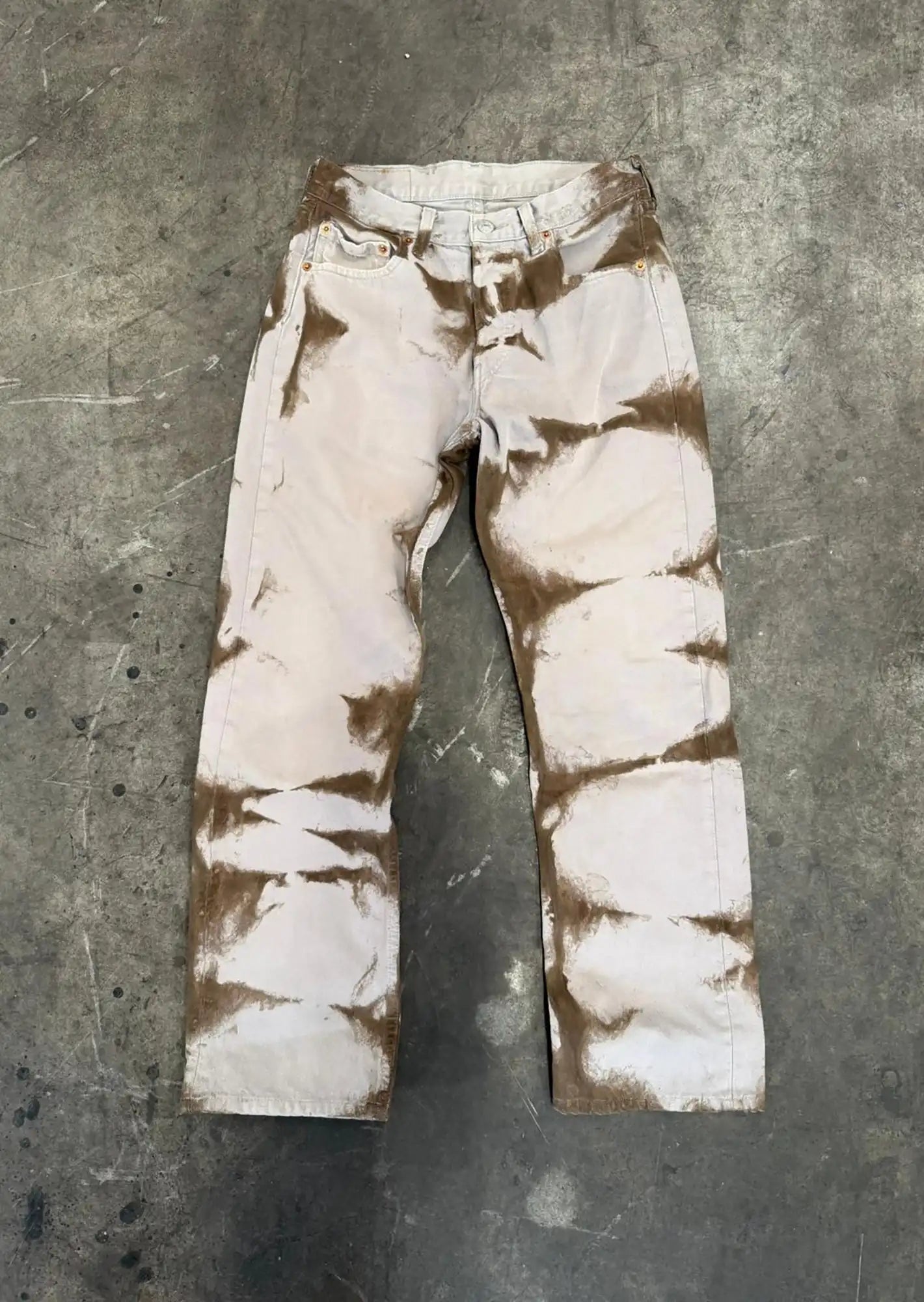 Redone tie dye tiger levis