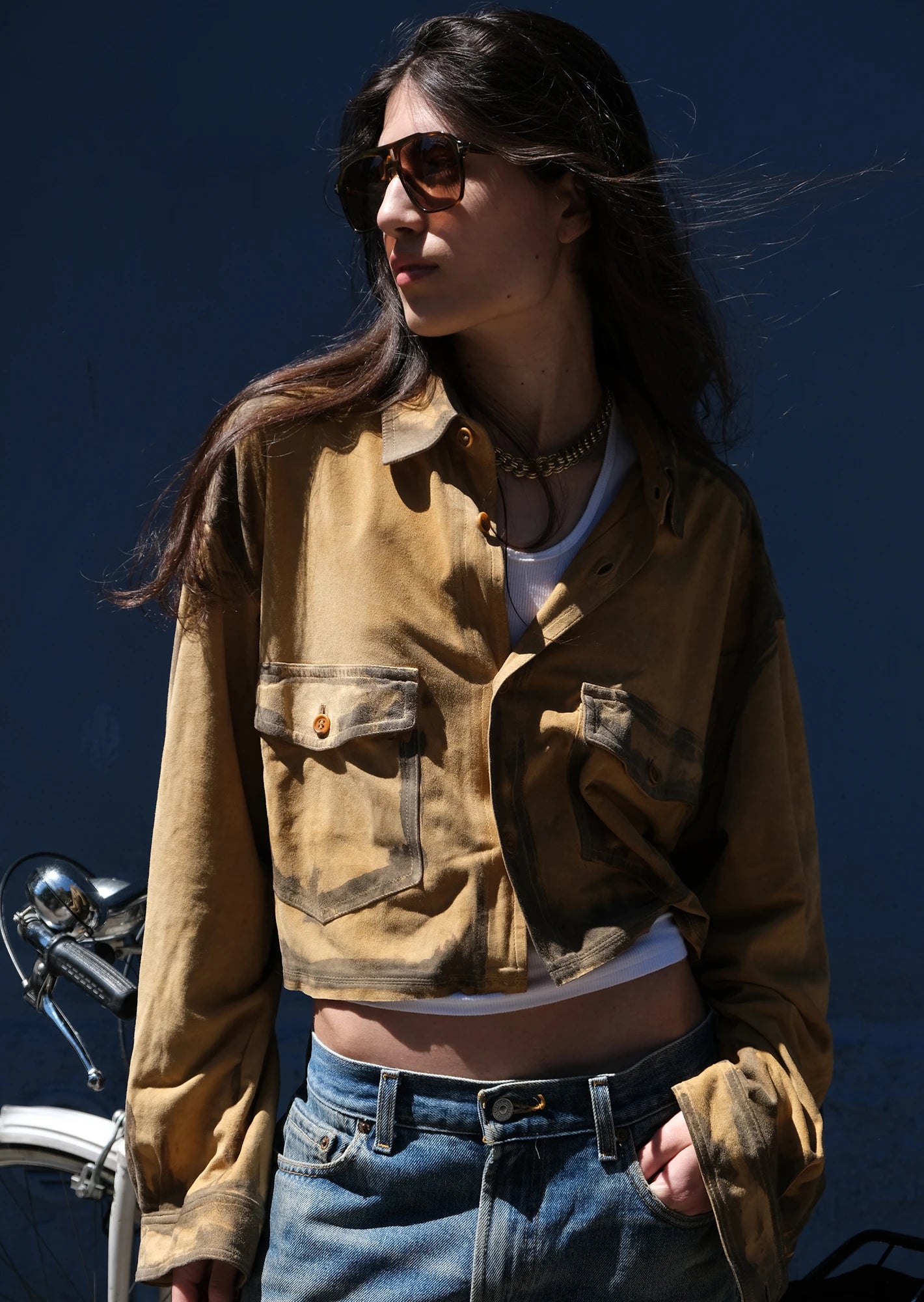 Suade hand painted jacket