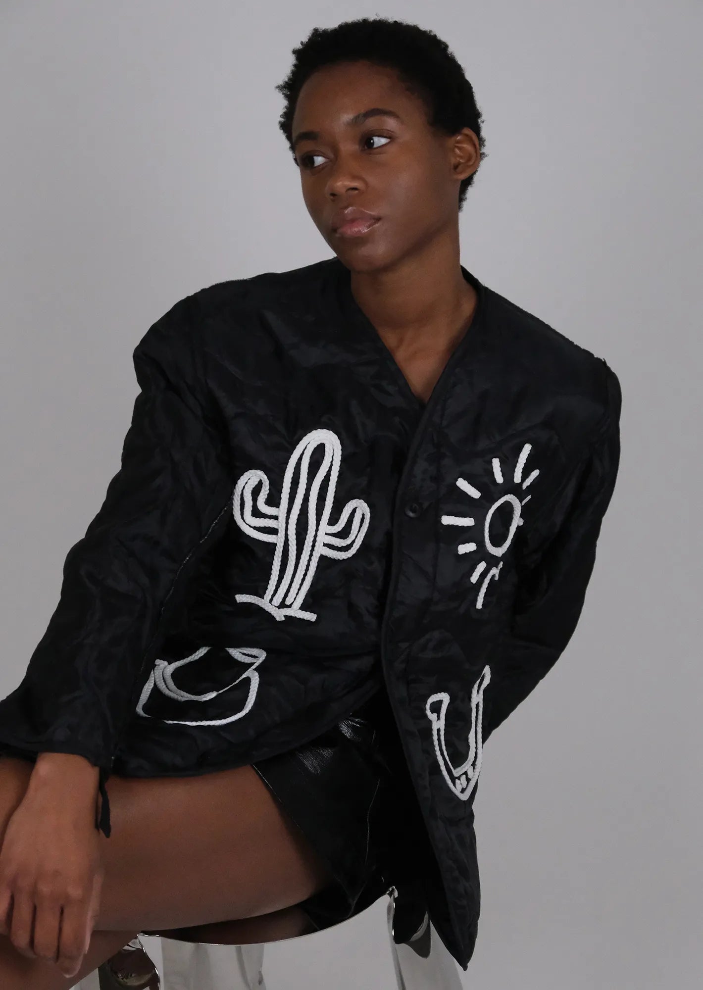 Embroided army jacket