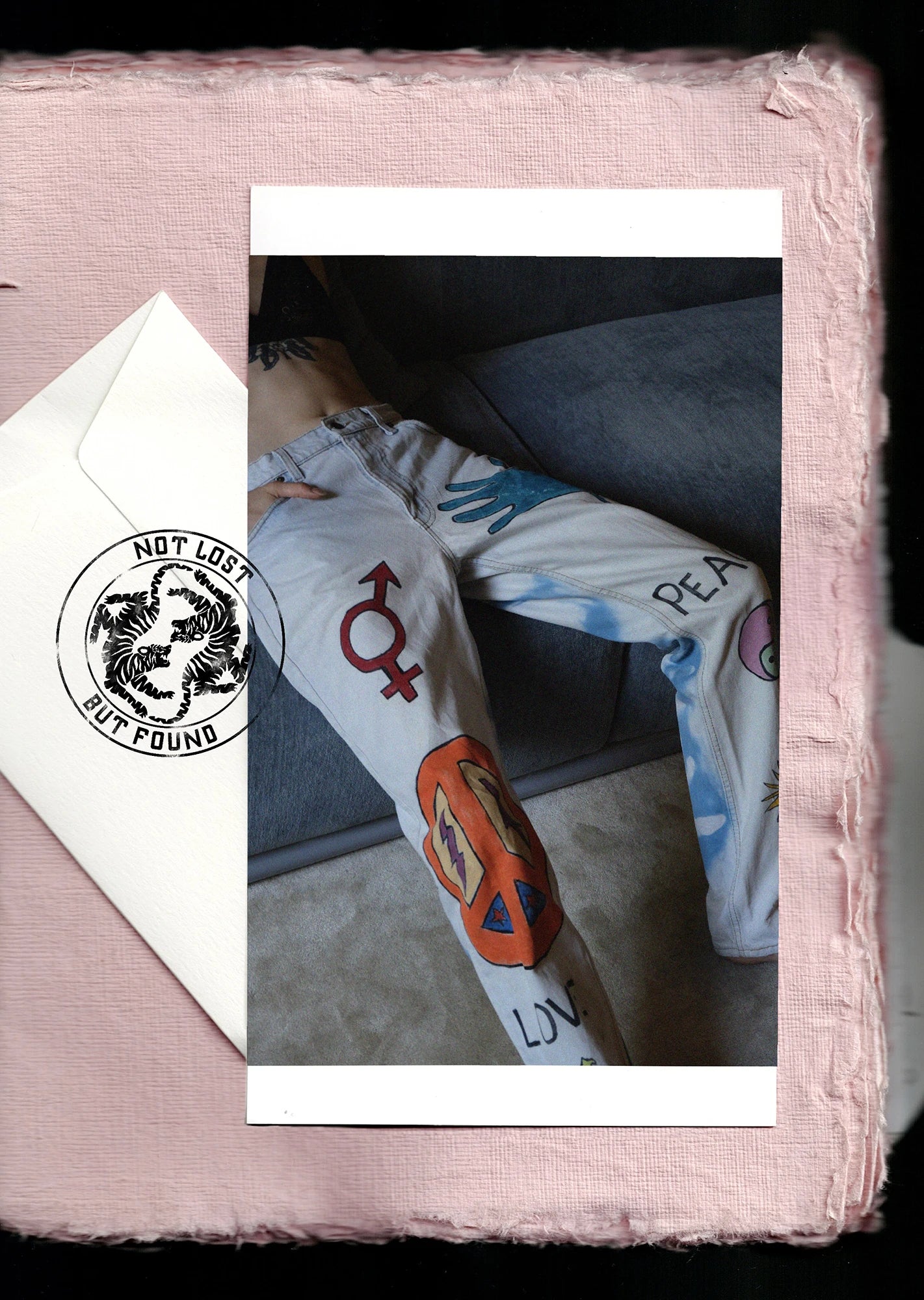 Hand painted vintage levis