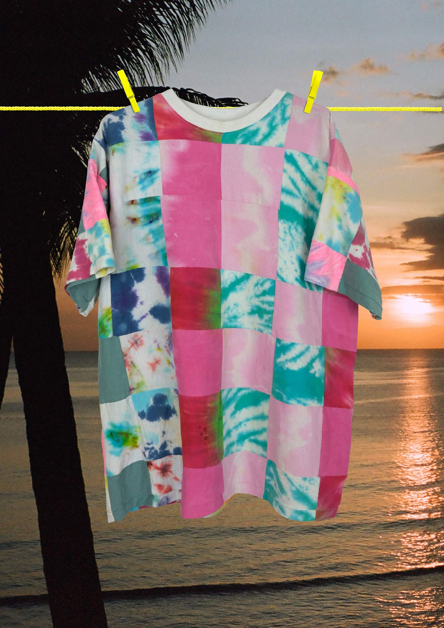 Patchwork Tie Dye T-Shirt