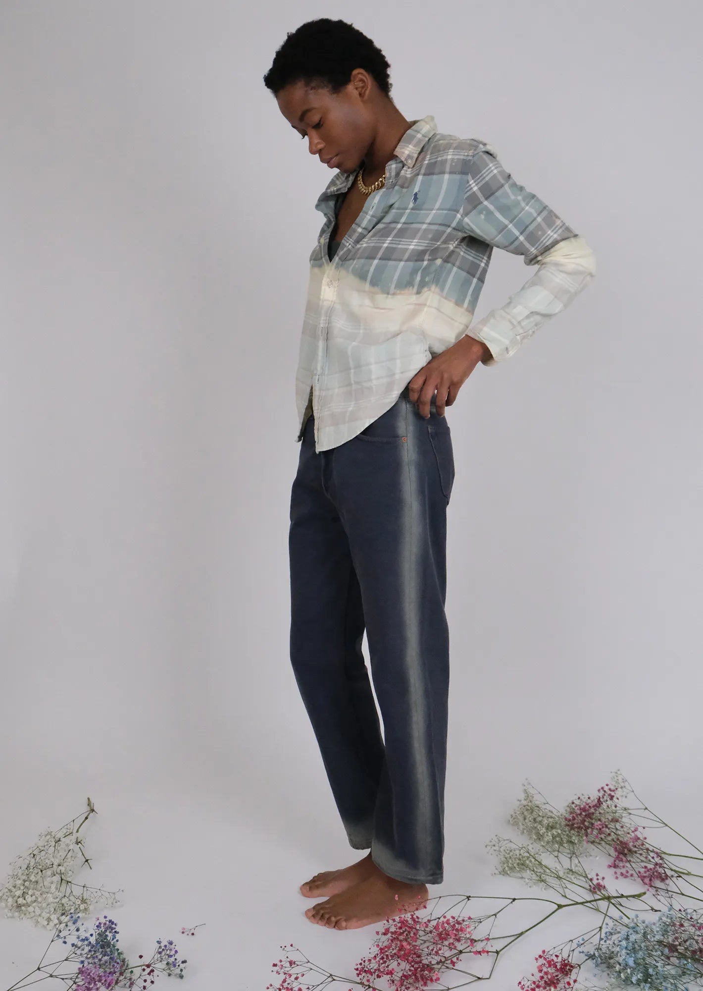 Tie dye distressed shirt