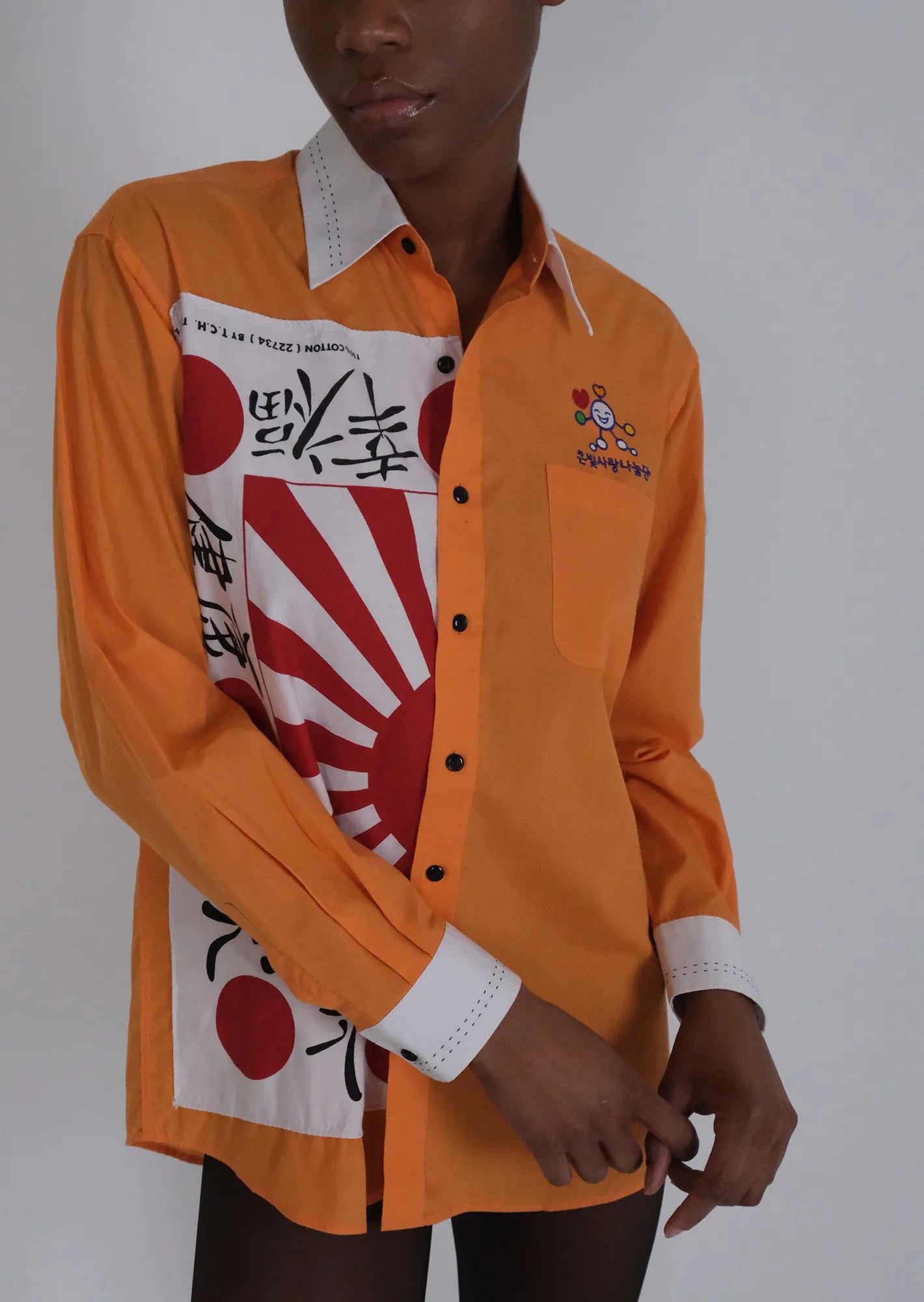 japanese orange shirt